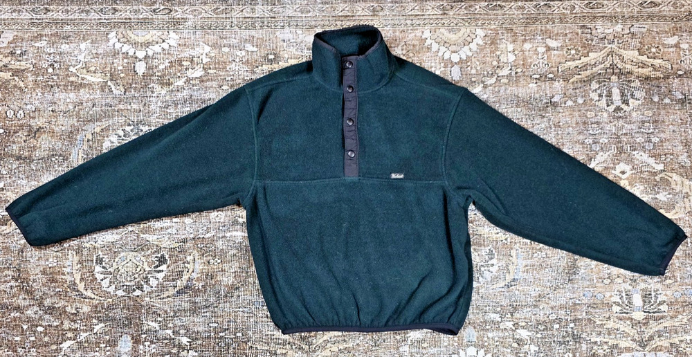 VTG Woolrich Polartec Gorpcore Retro Snap Fleece Pullover Green Mens M Jacket